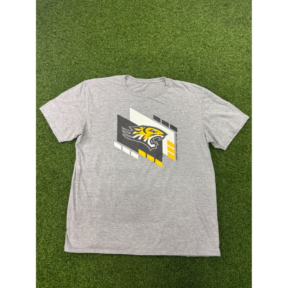 Towson University Tigers T-Shirt Mens Large Gray Graphic Short Sleeve Crewneck